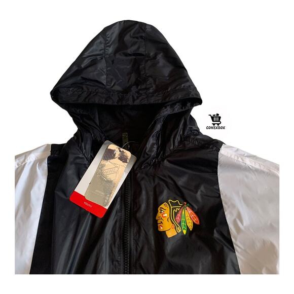 NHL Apparel Kids Youth Size XL 18/20 Chicago Blackhawks Full Zip Windbreaker New - Picture 5 of 10